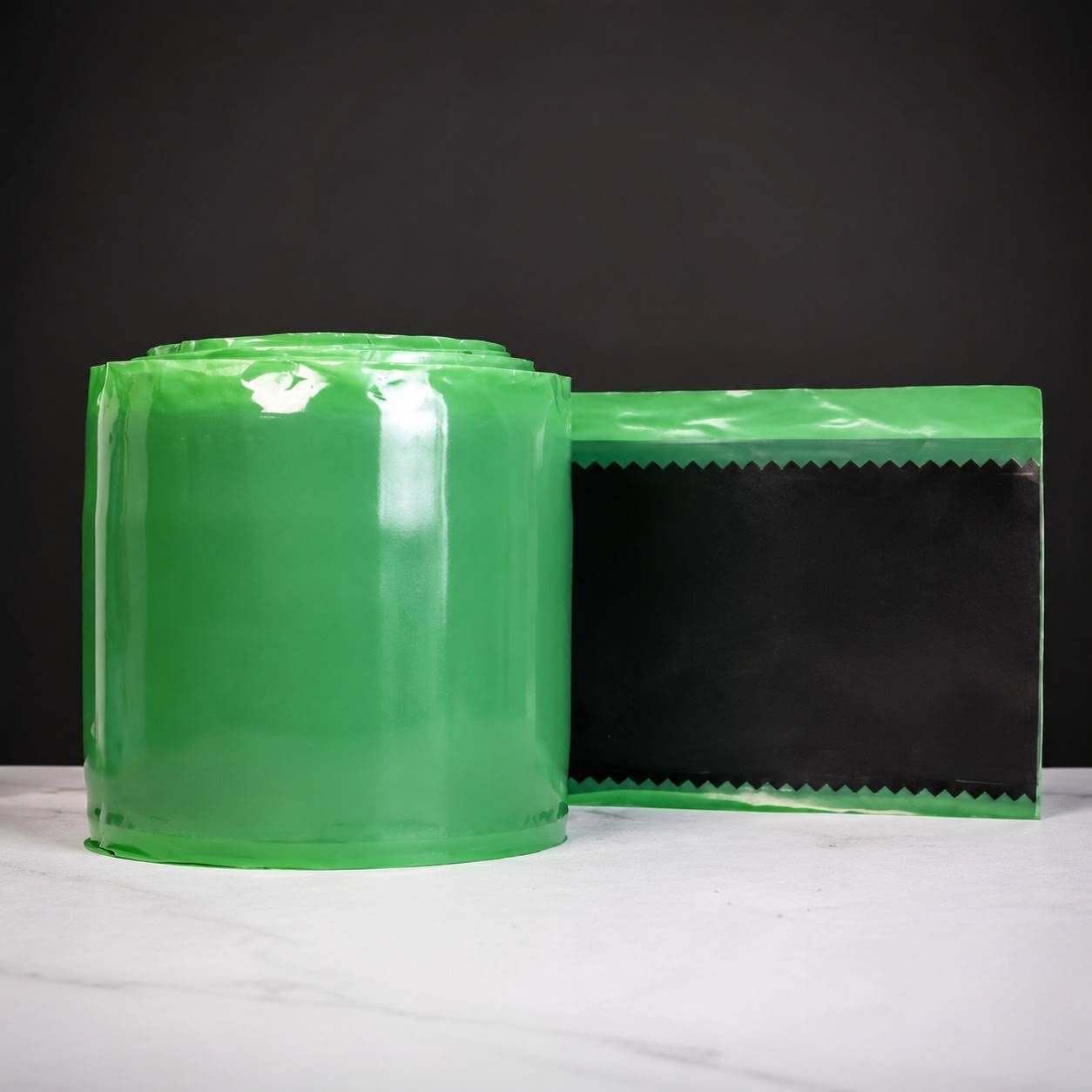 Conveyor belt repair strip surface built for wear resistance