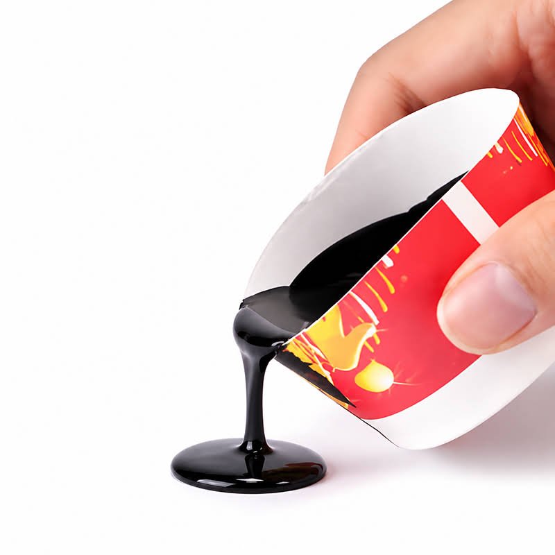 Close-up of HUAYE-1101 black viscous vulcanizing adhesive
