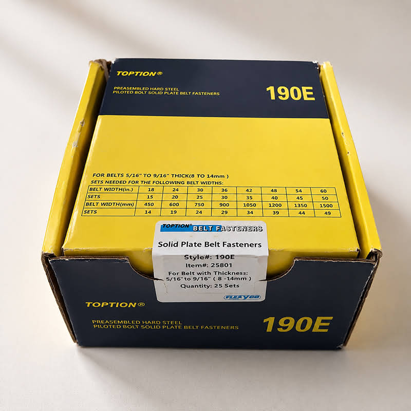 HUAYE-190 conveyor belt fastener packaging — 25 fastener sets per box, 2.16kg
