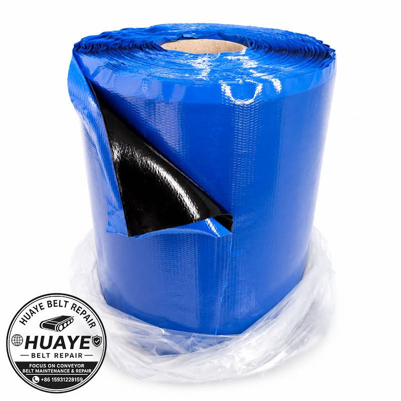 Close-up of HUAYE-2601 skim rubber surface with blue protective film